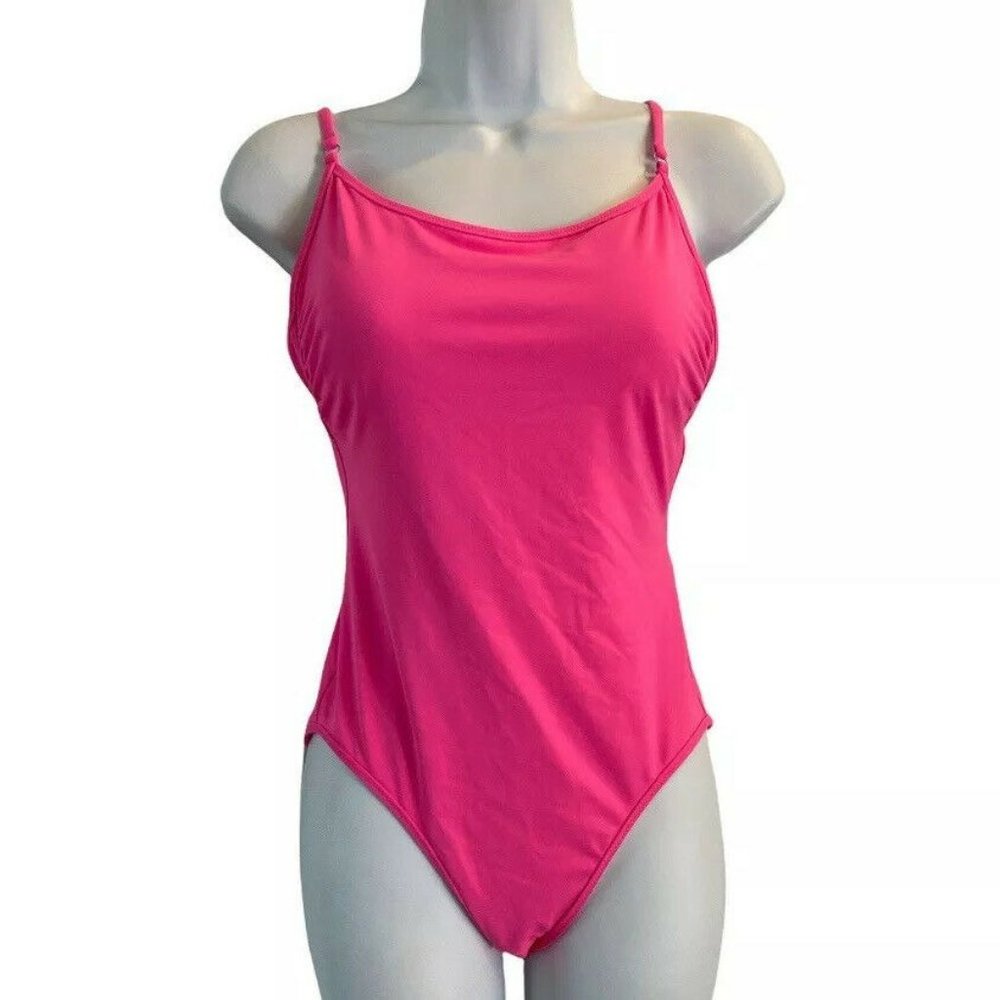 ATHLETA Pink One Piece Bathing Suit Woman's Size Small Padded